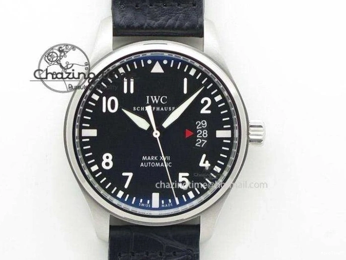 MIROTIME 0402 Pilot Top Gun IW326901 M+F 1:1 Best Edition Black Dial on Black Rubber Strap A SportInspired 6999